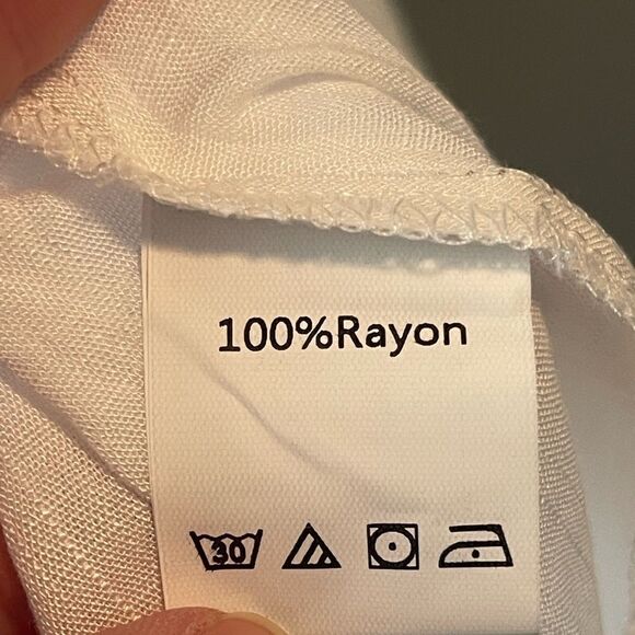 NWT AIMAGE white boho dress or swim cover Size M - Picture 8 of 9